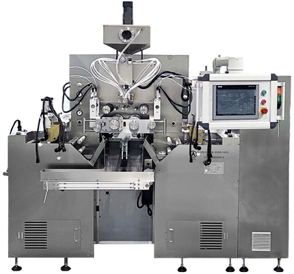 Ταχύτητα κυλίνδρου 1-10rpm Servo Control Soft Capsule Machine Μέγεθος κυλίνδρου Φ150x250mm 6&quot;X10&quot; RGY16-15SF