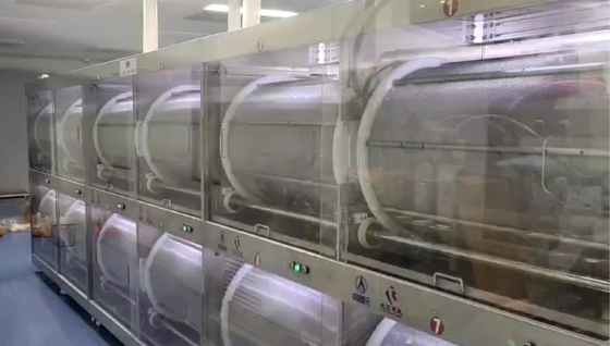 50kg μαλακό κάψουλα Tumbler στεγνωτήρα με PLC οθόνη αφής και 200W κλουβιά κινητήρες
